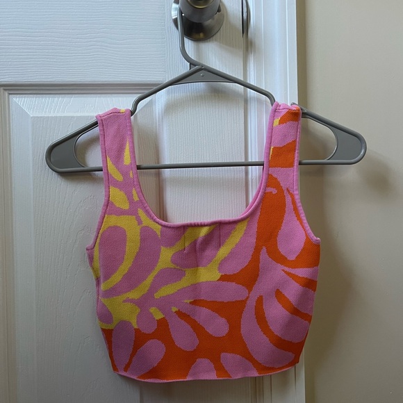 NWT Kimberly Solid and Striped crop top size XS - Picture 7 of 7